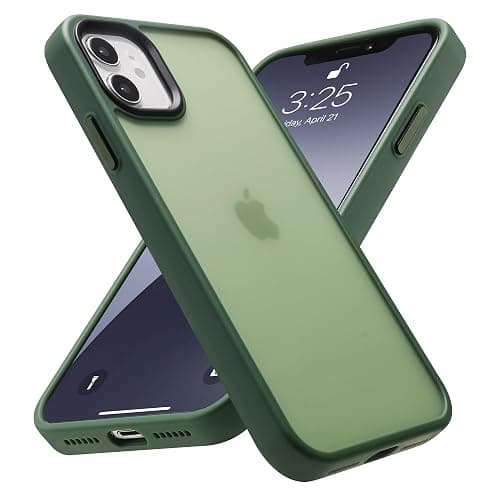 Yriklso for iPhone 11 Phone Case, Shockproof for iPhone 11 Case, Military Grade Drop Protection, Protective Hard Back Slim Translucent Case for iPhone 11 6.1'', Frosted Green | Shockproof, Protective, Hard Back, Slim, Translucent - Image 1