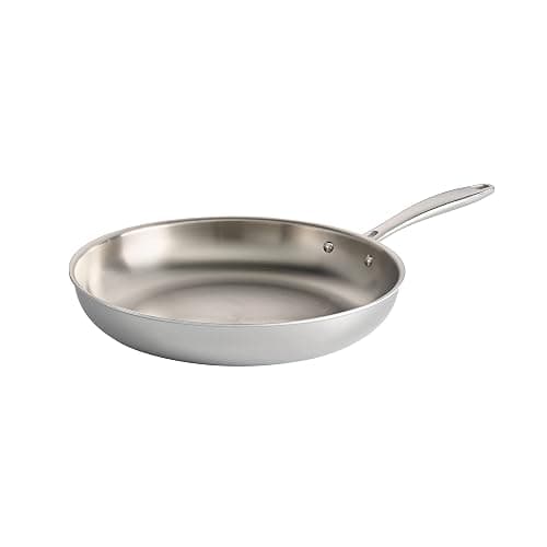 Tramontina Seattle Tri-Ply Clad Stainless Steel 12-Inch Large Frying Pan, Induction-Ready Skillet, Dishwasher-Safe, NSF-Certified, Made in Brazil - FRY PAN - 12-Inch - Image 1