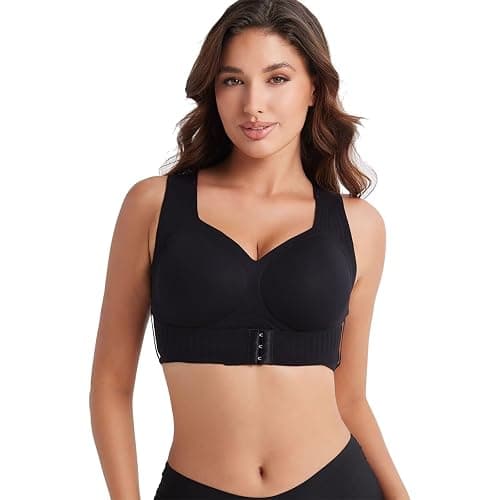 iBraStar Posture Bra for Women Wireless Bra Wide Strap Back Support Full Coverage Bra for Housewives Mothers Gifts - Image 1