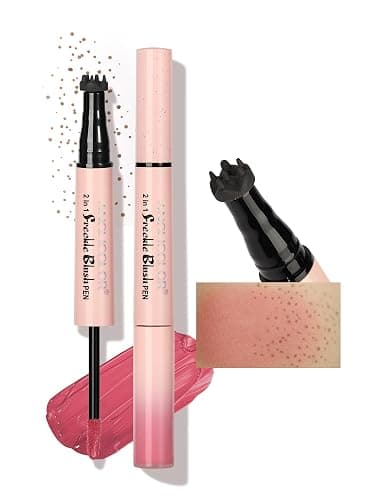 Anglicolor Freckle Stamp Pen with Blush, Natural Sun-Kissed Look Makeup | Quick-Drying, Waterproof Long-Lasting Freckles Stamp for Beach Days Daily No-Makeup Look - Image 1
