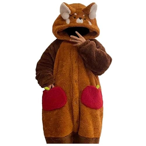 Unisex Adult Animal Pajamas,Plush Cute Animal Onesie Pajamas Christmas Cosplay Homewear Sleepwear Jumpsuit - Image 1