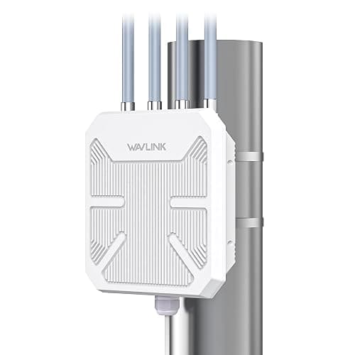 WAVLINK Outdoor WiFi Extender AX1800 Dual Band Long Range WiFi Extender with PoE, IP67 Weatherproof, 4x8dBi High-gain Antennas, Outdoor Access Point for Farm, Courtyard, Factory, Campsite, Gazebo - Image 1
