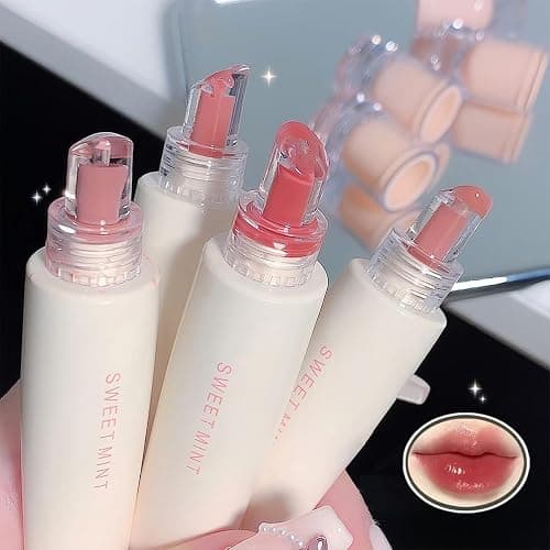 Baorder Hydrating Jelly Lip Gloss Set for Women,Brighten Lipstick,4Pcs | Long Lasting Waterproof Non-Stick Cup Lip Glaze,Moisturizing Tinted Lip Balm,Mirror Liquid Lipsticks Plumping - Image 1