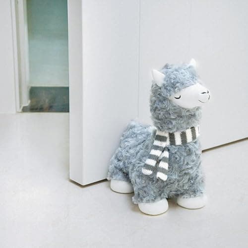 Marwood Cute Door Stopper Decorative Door Stops for Home and Office, Goat with Scarf Weighted Interior Doorstop Fabric Stuffed Animal Door Stopper Floor Decorative - Image 1
