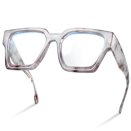 livho Oversized Blue Light Blocking Glasses for Woman - Rectangle Fashion Glasses for Computer, Chic Preppy Frame - Image 1