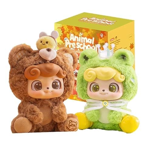Triiter Q.Kid Animal Preschool Plush Series Blind Box 1PC (1 of 7 Possible Styles) Cute Figures Collectible Toys Birthday Gifts (1Pc-Blind Box) - Image 1