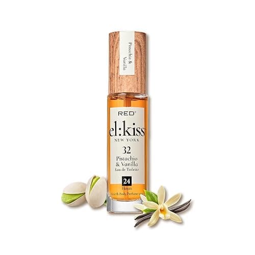 EL:KISS Hair Perfume & Body Mist, Pistachio & Vanilla Inspired by SDJ 62, Eau de Toilette 30mL (1.01 Fl Oz), Hydrating & Long-Lasting, Alcohol & Mineral Oil-Free, Jojoba/Argan Oil & Aloe Vera - Image 1