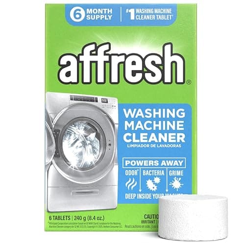 Affresh Washing Machine Cleaner, Helps Power Away Odor Causing Bacteria & Grime Deep Inside Pump, Valve & Hoses, 6 Time Release Tablets, 6 Month Supply - Image 1