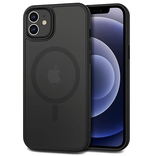 CACOE Magnetic Case for iPhone 12 & iPhone 12 Pro 2020 6.1 inch-Compatible with MagSafe & Magnetic Car Phone Mount,TPU Thin Phone Cases Cover Protective Shockproof Anti-Fingerprint(Matte Black) - Image 1