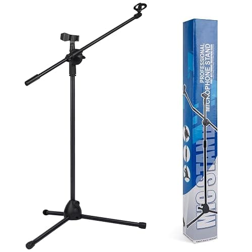Bullfighter Mic Stand Floor Universal Adjustable Tripod Microphone Stand,Dual-Use Mic Boom Stands,Stable On Stage Mic Stand for Singing,Live Streaming,Karaoke,Events & Studio Church Metting - Image 1