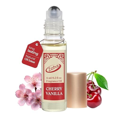 Zoha Cherry Vanilla - Cherry Perfume for Women and Men, Alcohol Free Perfume Oil Roll On, Natural Clean Travel Size Parfum, 6ml Roller - Image 1
