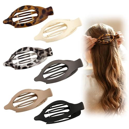 Flat Hair Clips for Women, 2026 New Flat Claw Clips for Women, Non Slip Clip For Thick to Thin Hair, Stylish Accessories for Daily Use (6PCS) - Image 1
