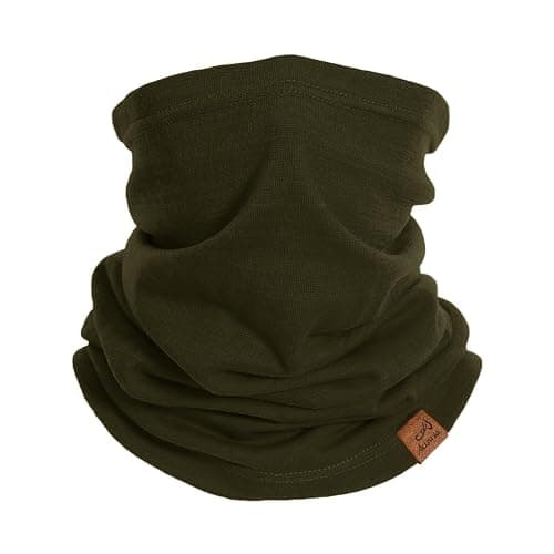 ACUSHLA 100% Merino Wool Neck Gaiter for Men & Women Ski Face Mask Winter Scarf Neck Warmer All Weather, Midweight Maple Leaf - Image 1