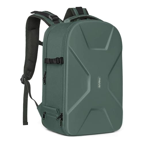 MOSISO Camera Backpack, DSLR/SLR/Mirrorless Photography Camera Bag 15-16 inch Waterproof Hardshell Case with Tripod Holder&Laptop Compartment Compatible with Canon/Nikon/Sony, Emerald Green - Image 1