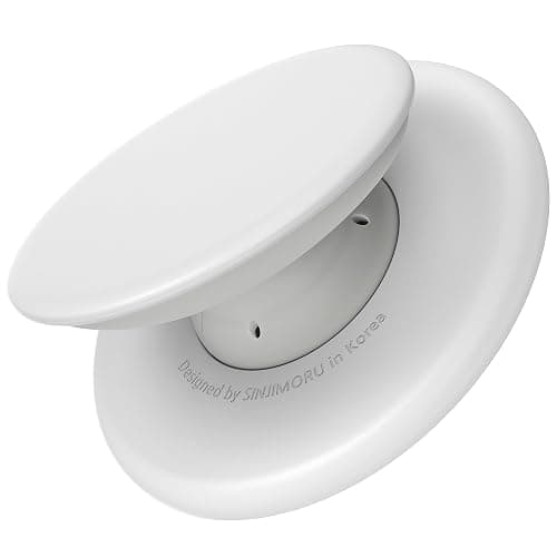 Sinjimoru for MagSafe Phone Grip, Soft Silicone Magnetic Finger Grip for iPhone 16/15/14/13/12, Comfortable One-Touch Holding, M-Tap Tok White - White - Image 1