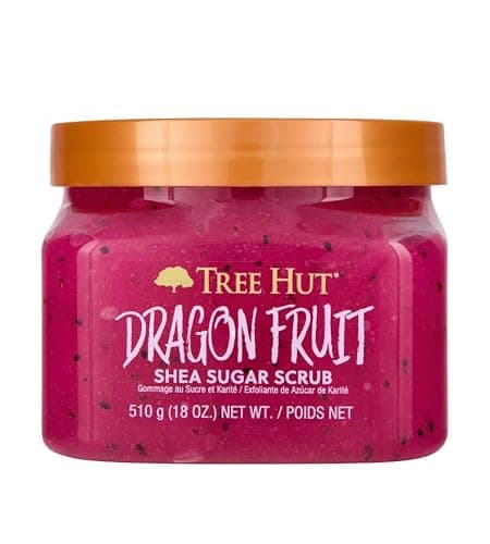 Tree Hut Dragon Fruit Shea Sugar Scrub, Exfoliating, Hydrating & Moisturizing Body Scrub with Shea Butter & Nourishing Essential Oils, Smooth & Soften Skin, 18 oz - Image 1