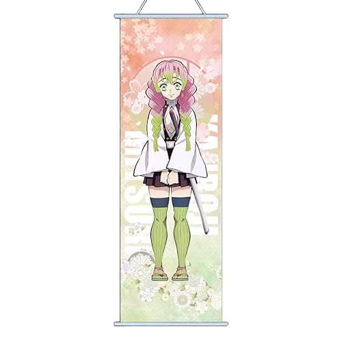 NOLA SHOP Anime Wall Scroll Banner, Love Swordswoman Design, Soft Fiber Fabric, 27.5 x 9.8 Inches, Vertical Hanging Poster for Bedroom, Gaming Room, Anime Theme Decor - Image 1