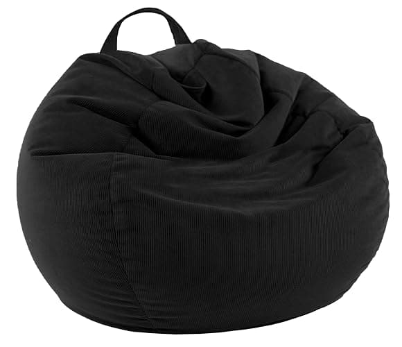 LPMOERA Stuffed Animal Storage Bean Bag Chair Cover (No Filler) for Kids and Adults.Pets Dogs/Cats Lazy Beds.Soft Premium Corduroy Stuffable Bean Bag for Organizing Children Plush Toys or Memory Foam - Image 1