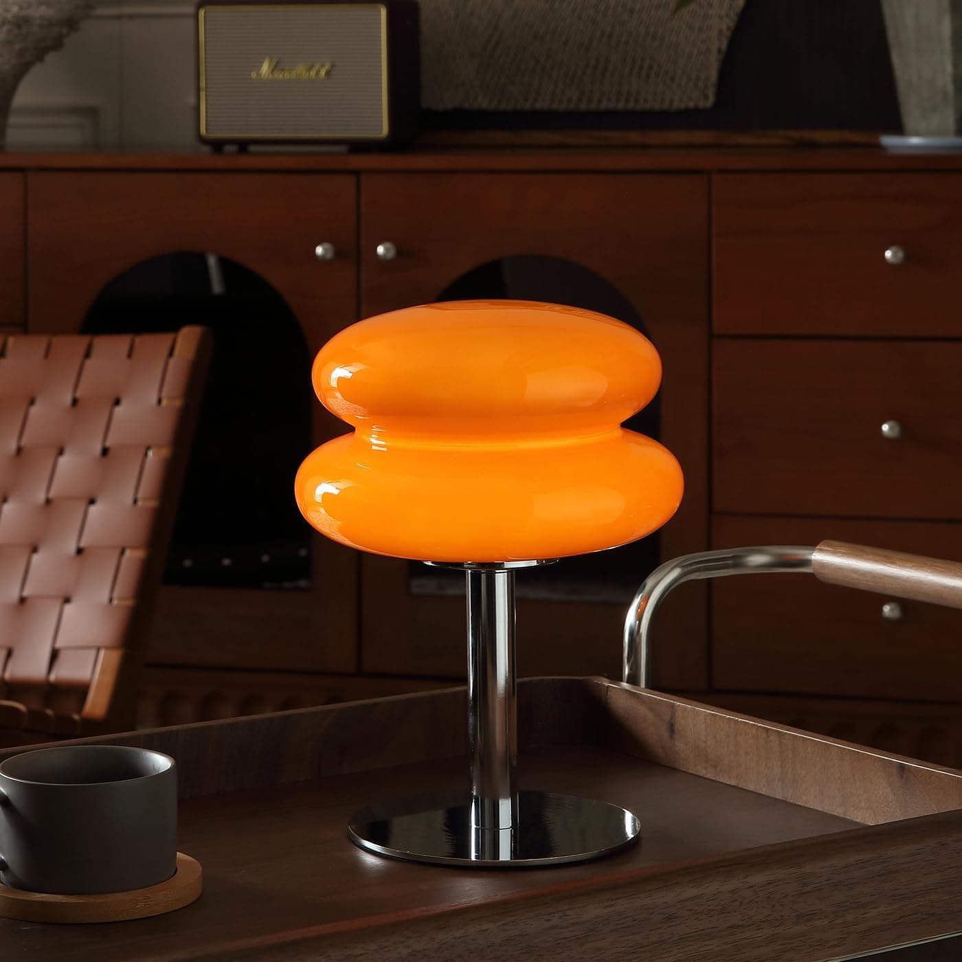 Mushroom Lamp for Bedroom, Modern Egg Tart Table Lamp, Mid Century Modern Bedside Nightstand, 3 Color Dimmable Desk Lamp, Home Decor Ambient Lighting Aesthetic Cute Lamps for Living Room - Image 1