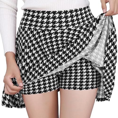 DJT FASHION Shorts for Women Basic Versatile Skorts Casual Stretchy Flared Skater Golf Tennis Mini Skirts with Shorts - Image 1