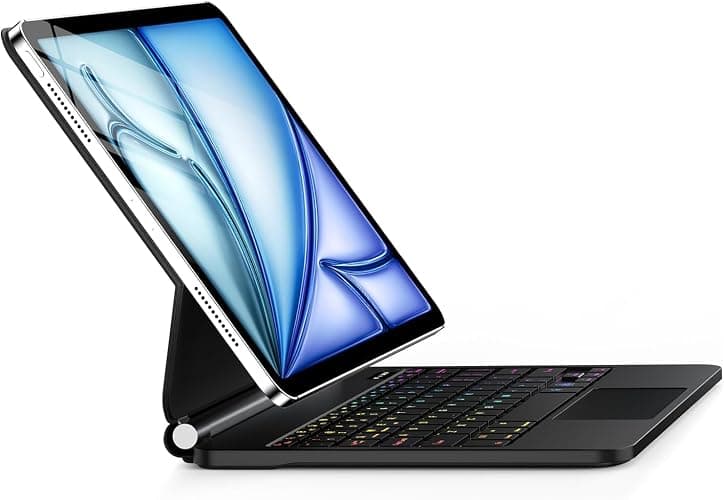 for iPad Air 11 inch Case with Keyboard (M3/M2, 2025/2024), iPad Pro 11 (4th/3rd/2nd/1st Gen) & Air 5/4th,Magic-Style Magnetic – Floating Cantilever Stand - Multi-Touch Trackpad (Black) - Image 1
