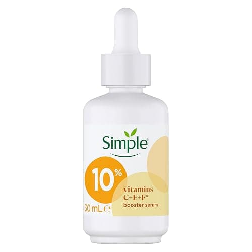 Simple 10% Vitamin C + E + F* Booster Serum - Face Serum that Hydrates & Brightens Dull, Dry Skin – For Visibly Glowing, Radiant Skin, Suitable for All Skin Types Including Sensitive Skin 30ml - Image 1