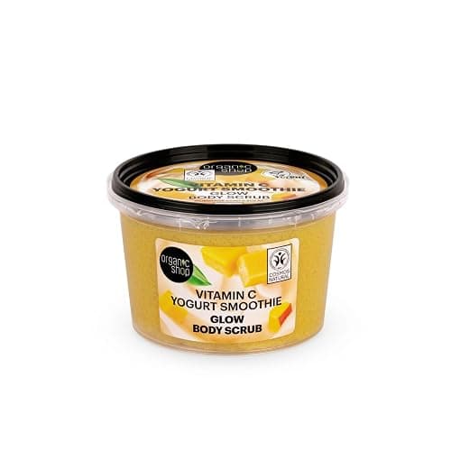 Organic Shop 250ml Body Scrub Vitamin C Yogurt Smoothie Glow - Image 1