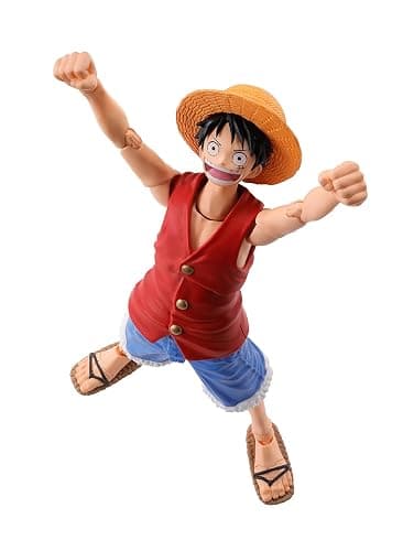 TAMASHII NATIONS - One Piece - Monkey D. Luffy -Romance Dawn- S.H.Figuarts Action Figure | One Piece 6 Inch Action Figure S.H. Figuarts - Monkey D Luffy Romance Dawn - Image 1