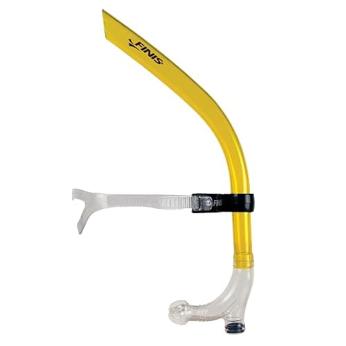 FINIS Original Center-Mount Swimmer's Snorkel - For Lap Swimming & Swim Training - Snorkel with Purge Valve - Yellow - Adult - Image 1