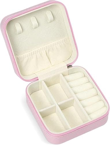 Travel Jewelry Case, Travel Jewelry Box, Mini Jewelry Travel Case, Jewelry Organizer Case, Portable Small Jewelry Organizer Storage Boxes - Best Gift for Women Girls. - Image 1