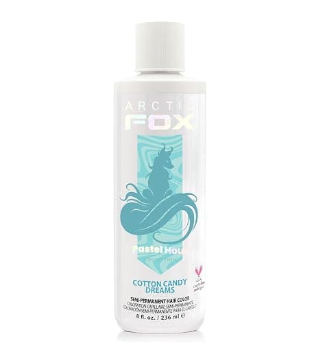 Arctic Fox Semi-Permanent Hair Dye, Vegan & Cruelty-Free, Pastel Blue, Ammonia-Free, Conditioning, For Bleached Hair, Long Lasting Color, Unisex, 8 Fl Oz, Cotton Candy Dreams - Image 1