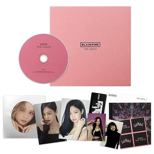 THE ALBUM 1st FULL ALBUM VERSION #2 Package Box + Hardcover Photobook + Postcard Set + Credits Sheet + Lyrics Booklet + 2 Pin Badges + 4 Extra Photocards Official K-POP Sealed Album - Image 1