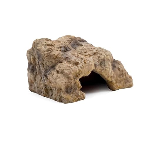Repticircle Reptile Hide for Leopard Gecko,Bearded Dragon,Ball Python & Tortoise – Terrarium Habitat Décor, Snake & Lizard Hideout (Resin, Small) - Image 1