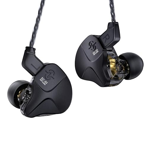 CCZ DC03 in Ear Monitor Headphones, IEMs for Gaming, Deep Bass Sound Wired Earbuds, 1DD HiFi in Ear Headphones Noise Cancelling Ear buds, in Ears for Singers Musician Stage Drummer(Black, without Mic) - Image 1
