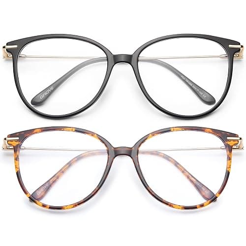 Gaoye Blue Light Blocking Glasses - Trending Round TR90 Frames, Metal Arms, UV400 Protection - Matching Soft Case - Image 1
