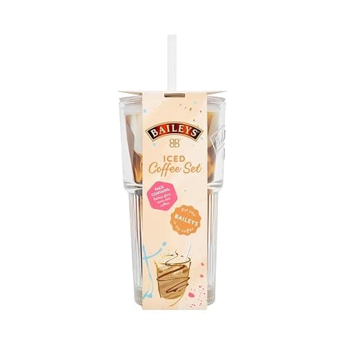 Baileys Iced Coffee Gift Set, Branded Glass & Straw | Officially Licensed, Baileys Coffee, Gifts for Men & Women, Drinking Straw, Birthday - Image 1