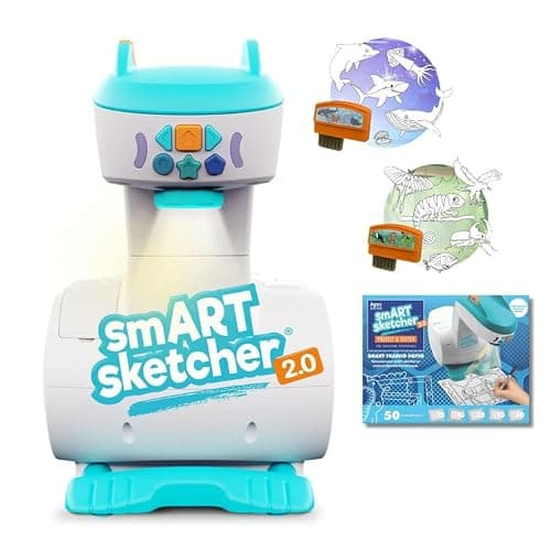 Smart Sketcher 2.0 Drawing Projector Set, 4-in-1 Bundle with Jungle & Ocean Packs, 180+ Activities, Educational Art Toy, Christmas Gift for Kids 5+ - Image 1