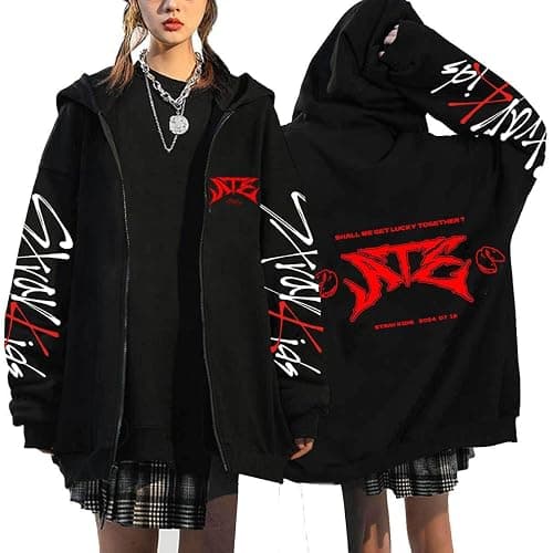 SKZ Hoodie New Album Concert Zip Up Hoodie Jacket Long Sleeve SKZ Merch Costume Pop Fan Sweatshirts Y2K Clothes with Pocket - Image 1