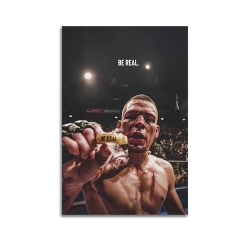 Nate Diaz 6 Canvas Poster Wall Art Decor Print Picture Paintings for Living Room Bedroom Decoration 12x18inch(30x45cm) - Image 1