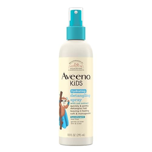 Aveeno Kids Hydrating Hair Detangler Spray, 10 fl. oz | Quickly Detangles Hair, Oat Extract, Tear-Free, Gentle on Sensitive Skin & Scalp - Image 1
