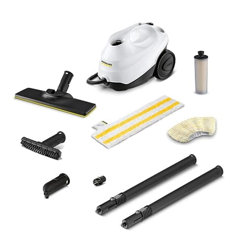Kärcher SC 3 EasyFix Steam Cleaner, 1900W, 3.5 bar, 1L, 75m², Heats in 30s, Includes Floor Cleaning Kit, Descaling Cartridge, Nozzles, White - Image 1