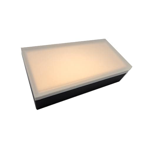 LUMENGY Paver Light 4x8 Inch (3.93x7.87), 2700K Warm White, Glare-Free Brick Lighting for Driveways, Walkways, Pool Decks and Patios, 12V Hardwired, IP67 Waterproof, Drive-Over Rated - Image 1