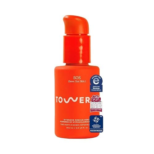 Tower 28 SOS Rescue Face Serum - Soothing Facial Serum with Hypochlorous Acid for Irritated, Sensitive Skin - Gently Helps Reduce Redness + Blemishes - Fragrance-Free Everyday Skin Care (2 oz) - Image 1