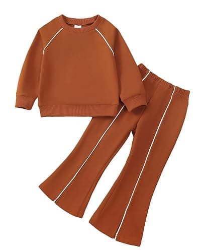 Mioglrie Toddler Girl Clothes 2T 3T 4T 5T 6T Girl Clothes 2Pcs Kids Sweatsuit Fall Winter Sweatshirt Little Clothing Set - Image 1
