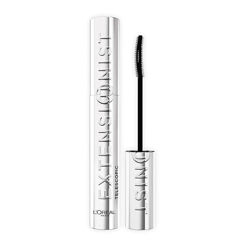 L'Oreal Paris Extensionist Mascara, Lengthening, Volumizing, and Curling Formula For a Lash Extension Eye Makeup Look, Washable Blackest Black - Image 1