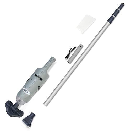 Intex Handheld Pool Vacuum Cleaner Rechargeable 94 Inch Telescoping Shaft and 2 Interchangeable Brush Heads for Above Ground Swimming Pool and Spa - Image 1