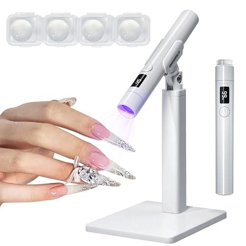 Mini UV Light for Gel Nails: Rechargeable Handheld UV Nail Lamp with Magnetic Stand, Flash Cure Light, Fast Curing, Suitable for Home Manicure and Salon - Image 1