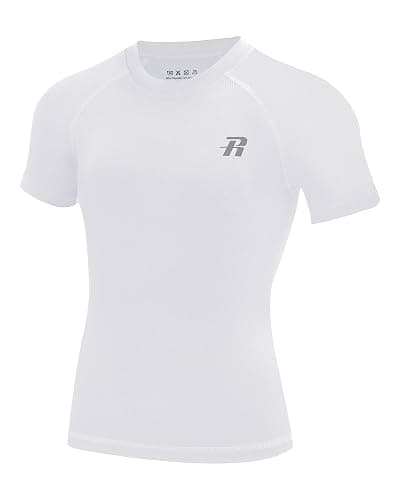 Runhit Boys Compression Shirt Short Sleeve Youth Basketball Undershirt Kids Quick Dry Athletic Base Layer T-Shirt - Image 1