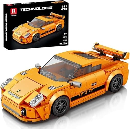 Reobrix 791 Porsche 911 GT3 Toy Car Building Blocks, Model Car Kit for Display and Collectible, Race Car Building Toy for Boys and Adults, Compatible with Lego, 338 Pieces - Image 1