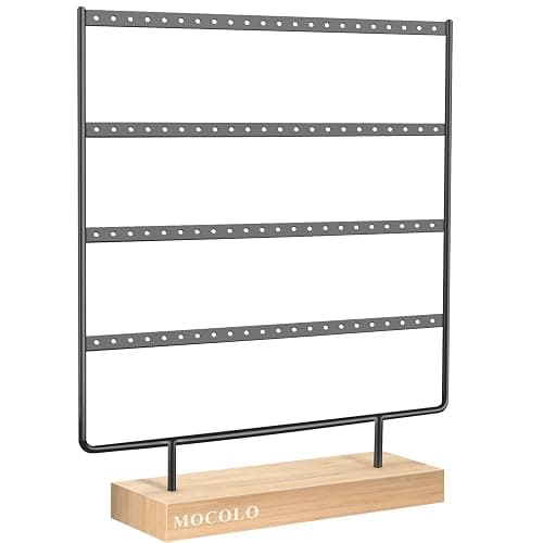 Mocolo Earring Holder Stand, Earring Organizer Display Holder Stand for Hanging Earrings(88 Holes & 4 Layers) - Image 1